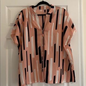 Pink and navy top - never worn